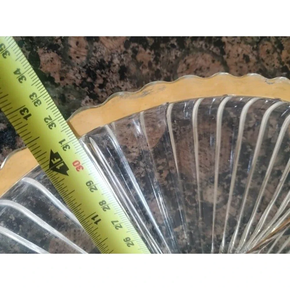 Jeanette Glass And Gold Trimmed Relish Tray